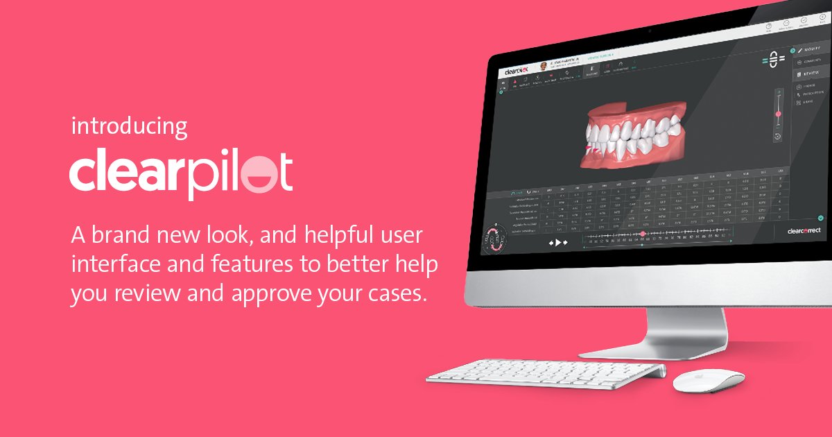 ClearCorrect's tweet image. Introducing ClearPilot, our upgraded digital treatment design tool!
Learn More: nam.clearcorrect.com/clearpilot
*Only available in North America and other select markets*
#ClearCorrect #straumanngroup #straumann #clearaligners  #treatmentplanning #innovation #clearpilot