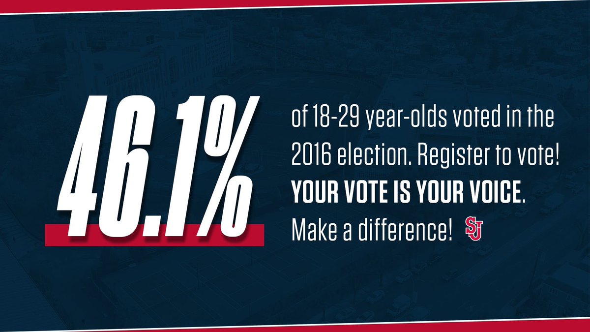 It’s our last day of SAAC Voting Education Week, and we’ll leave you with a statistic that sticks: only 46.1% of 18-29 year olds voted in the last election. Let’s up that number and use our voices!! #vote