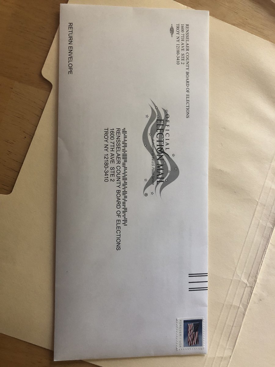Sending in my 2020 ballot today! My theory is — the more people who vote the more likely the better candidate(s) will win.