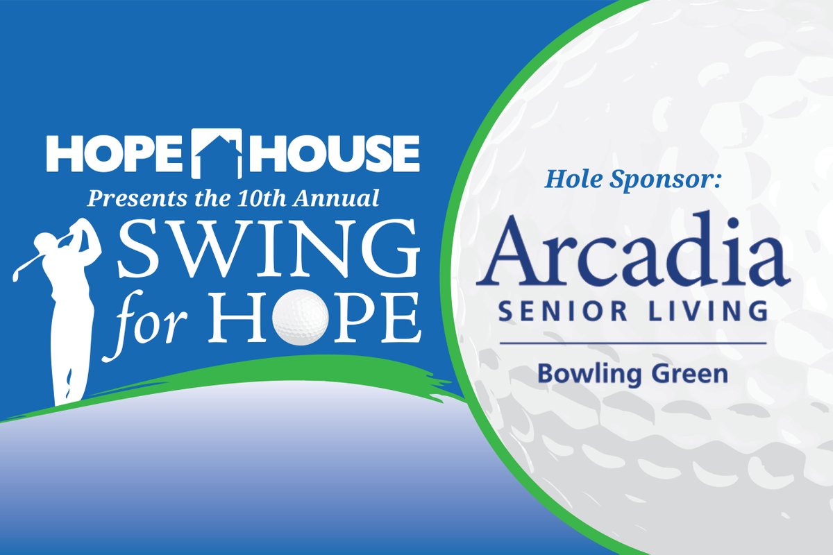 hopehousebg's tweet image. Thank you to Arcadia Senior Living for being a 10th Annual #SwingForHope Hole Sponsor!