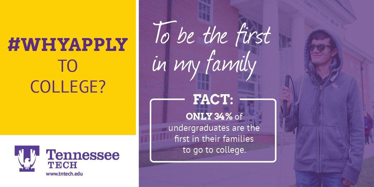 tennesseetech's tweet image. Knowing what motivates you can make all the difference! What&apos;s driving you to get a college degree? #WhyApply #TNCollegeAppWeek #TNTech