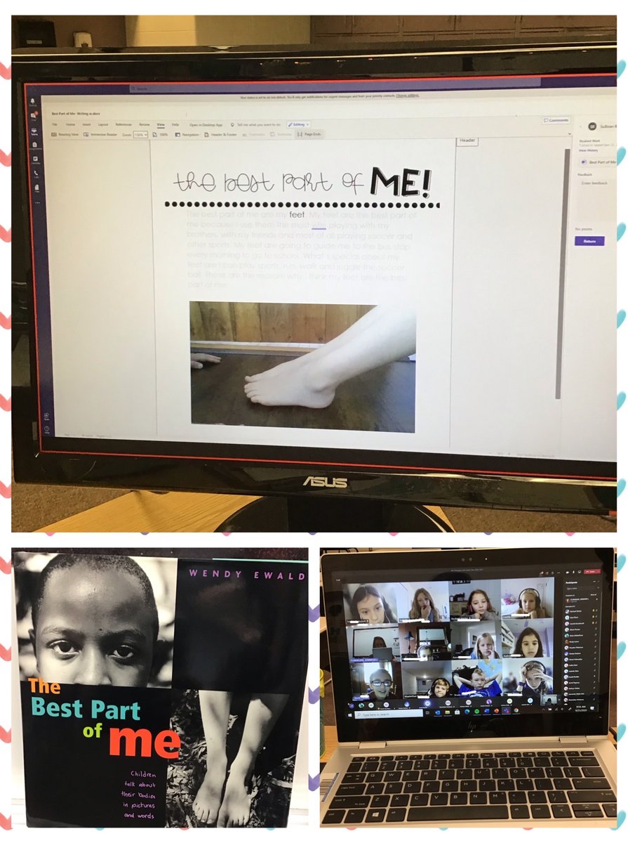 CB_JRozak's tweet image. Writers worked hard this week to brainstorm 🧠, draft 📝, edit and revise a writing piece all about the best part of them after reading The Best Part of Me. We used @MicrosoftTeams to submit and share! #cbsdinnovate #writingcommunity
