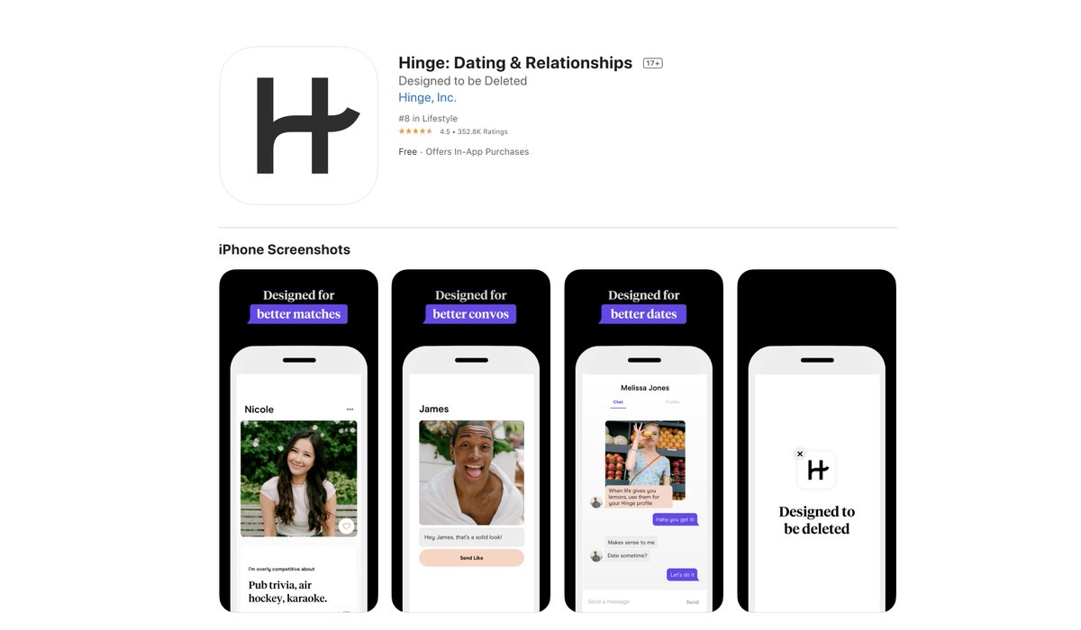Building genuine trust with your audience is incredibly hard.Especially if you niche - online dating - already has a complicated reputation .But  @Hinge seems to have figured it out & are growing like crazy.Wonder how do they do it?Check out this thread to learn more!
