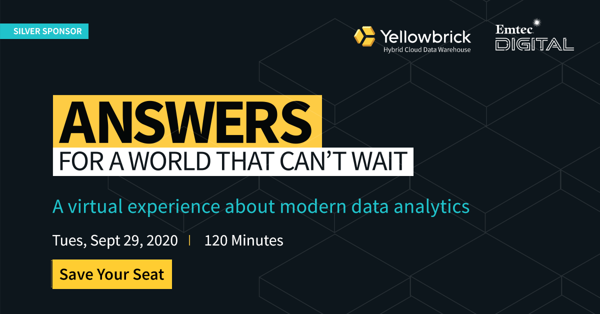 EmtecInc's tweet photo. Address #dataanalytics challenges and fast-track your #digital transformation.
Join an insightful #data conclave to hear experts explain how to modernize #enterprisedata analytics by seamlessly migrating everything to the cloud. https://t.co/aqFbEGvSlT #EmtecInc #EmtecDigital https://t.co/ZhOGNjYWoX