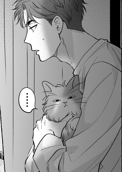 お気に入りのけだま(猫の名前)🐾  攻めの名前は銀木(しろき)です🐺 #あいまいなウルフ 