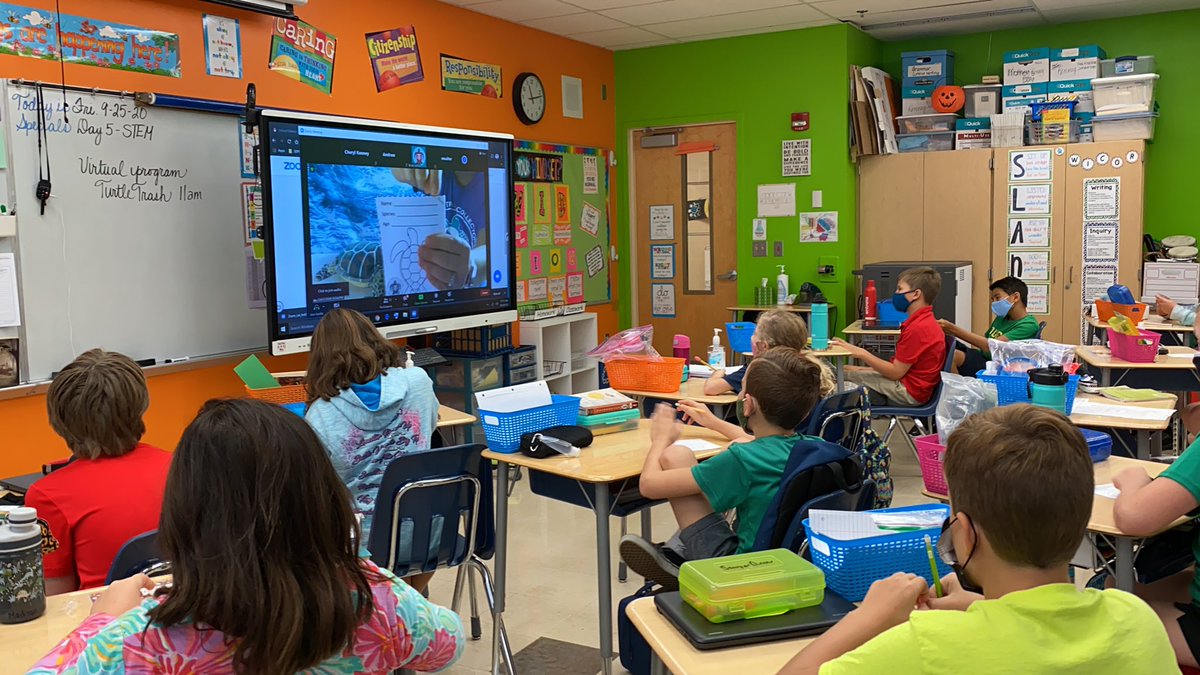 Virtual interaction with the University of North Carolina on marine debris and sea turtles. @Wi109533622 @PrincipalLCE @PBCSTEM @PBCSDScience @julemate @MitchHoffman_AP