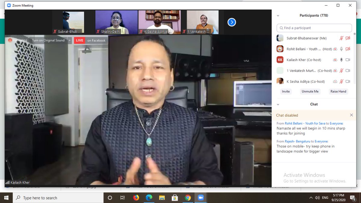 SubratSkp's tweet photo. Padmashree @Kailashkher ji launched the virtual marathon of @yfs_official today.
Please register & support the cause
https://t.co/dWRLBkbc9q
#yfssweatforacause #YfsVirtualMarathon
#FitIndia https://t.co/WsAJOnVd2R