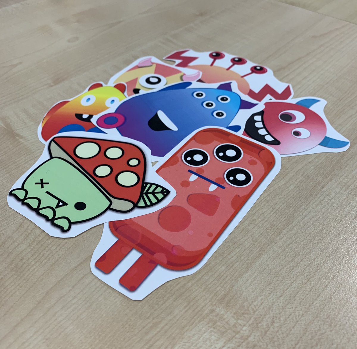Some of our S1 monster stickers from 1I...