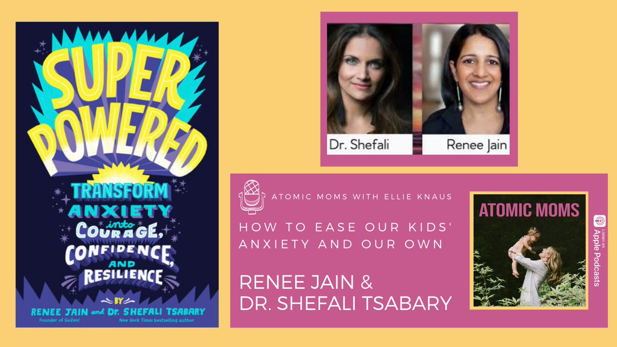 New! <a href="/DrShefali/">Dr. Shefali</a>  and <a href="/renjain/">JR</a> join Ellie Knaus to discuss #ANXIETY and ways we can TRANSFORM it. Listen now on your favorite podcast app or at AtomicMoms.com <a href="/GoZenTweets/">GoZen</a> #parenting <a href="/penguinrandom/">Penguin Random House 🐧🏠📚</a>