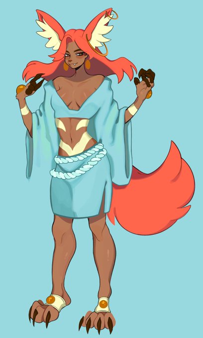 Her stomach is saying 😈 