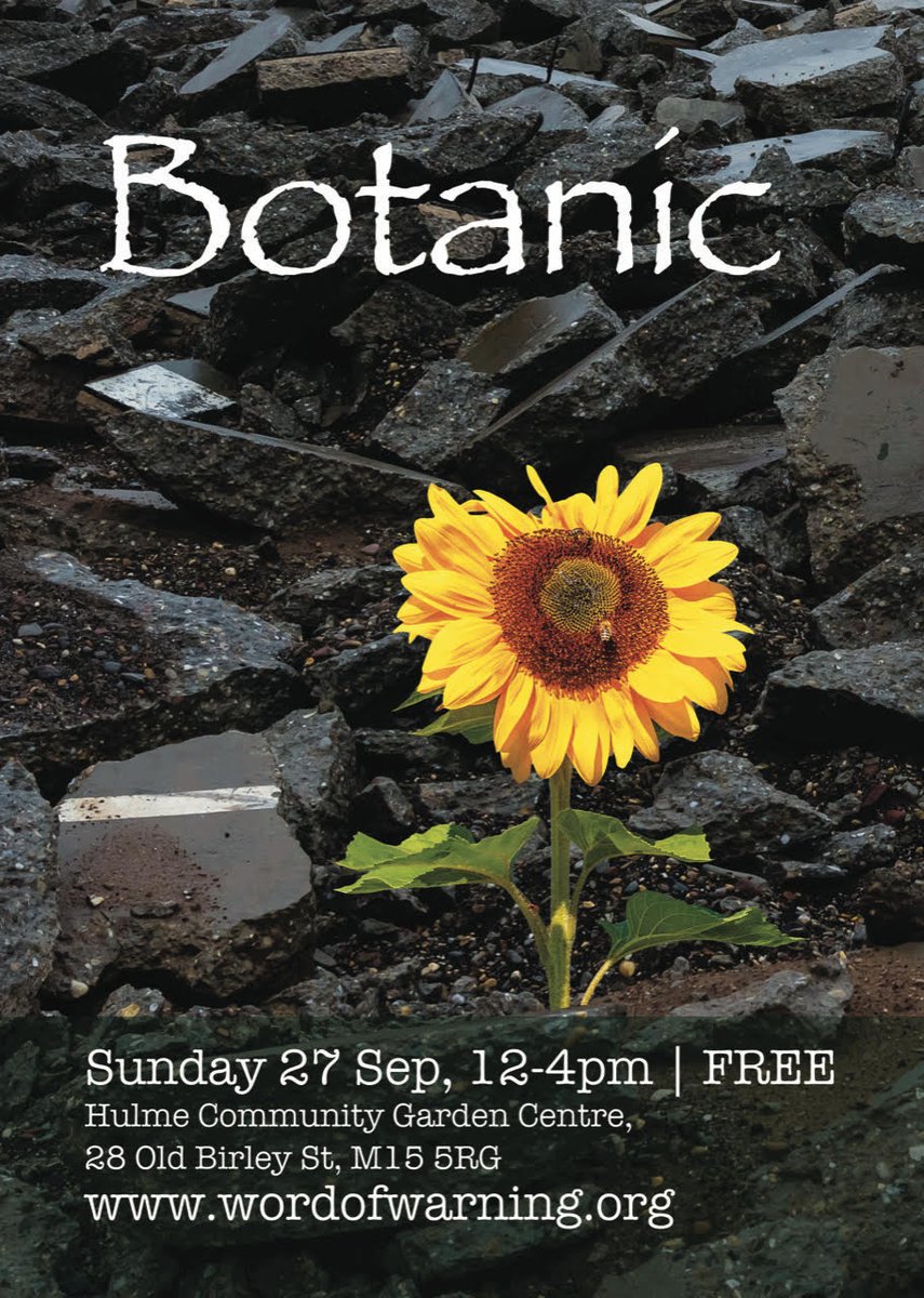 THIS SUNDAY

Celebrate the healing powers of #art and #nature with an afternoon stroll thru #Hulme Community Garden Centre

Discover Chanje, Christian, Jade, Jamil, Maya &amp; Shkiesha as their performances animate the gardens from 12noon to 4pm

#BotanicMcr wordofwarning.org/current/2020-a…