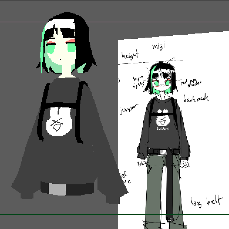 process of making @_cobywin 's really cute OC! working hard on 3d modeling!! ? 