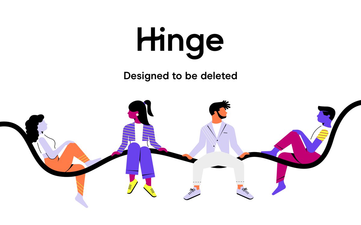 It's almost like  @Hinge saw all the ugly parts of online dating & did the opposite.Instead of using bold branding, they use minimalism.Instead of finding a ton of matches, they want to find you the one.Instead of locking you into an app, they want you to delete it.