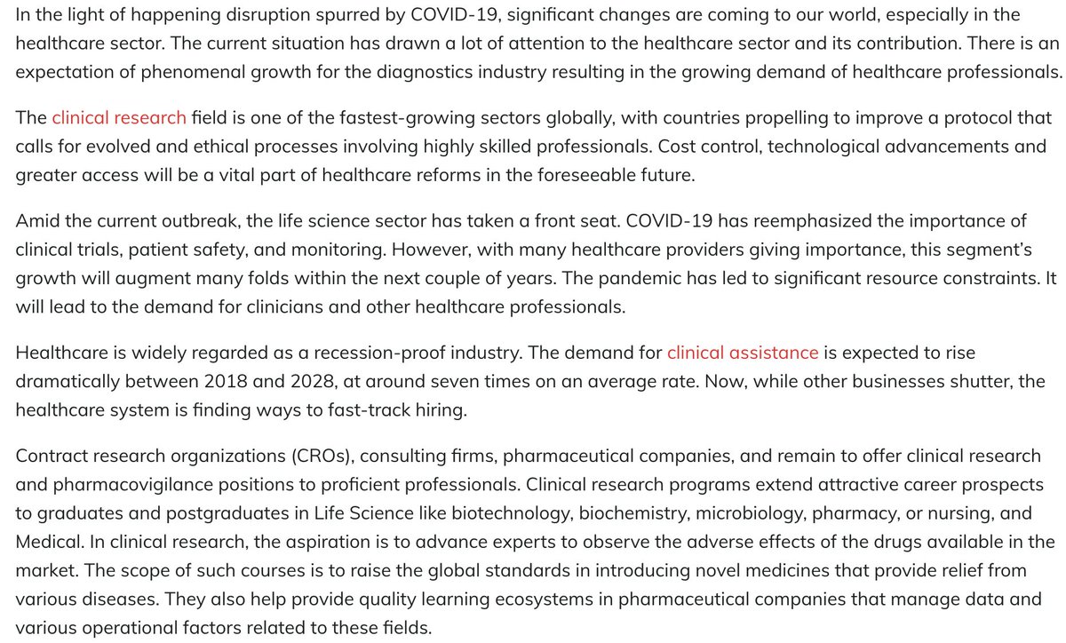 deepasukum's tweet photo. #healthcare #Covid #Jobs #Career 

The evolvement of Clinical Research in Coming Years!!

In the light of happening disruption spurred by COVID-19, significant changes are coming to our world, especially in the healthcare sector. 

https://t.co/bkwQPzAcf0

#recessionjobs https://t.co/L52mShks8E