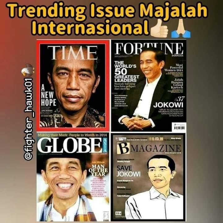 Hanya <a href="/jokowi/">Joko Widodo</a> Presiden RI - yg diperhitungkan di kancah Media Top International.   
Bisa jadi Trending Issue !! Semua berkat Dedikasi, Integritas, Totalitas dlm membangun dan menaikkan Pamor NKRI di mata dunia.  
Hebaatt !!