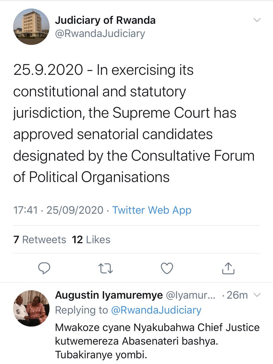 Frank Habineza tweet media