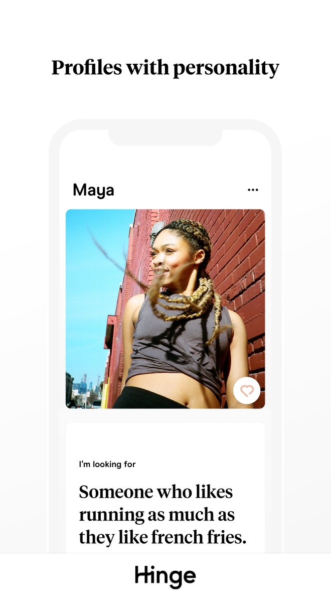 Another common pain point is that they are set up so "only looks matter."But on  @Hinge, they give the answers about the same amount of screen space as the photos.Even  @Bumble doesn't do this.This gives someone an opportunity to start a convo, instead of just saying ""Hey."