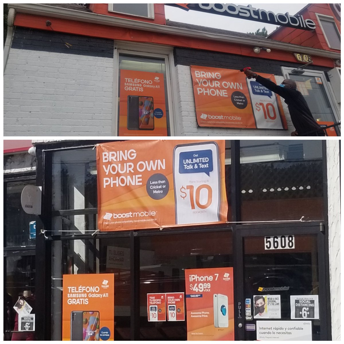 Banners go up when you have a personal ladder! @BoostAJP <a href="/HMDISHingBoost/">Henry M</a> @Kedez_BM @BoostBillDMV @AdolfoBoostAE #TopAtlanticGroup
