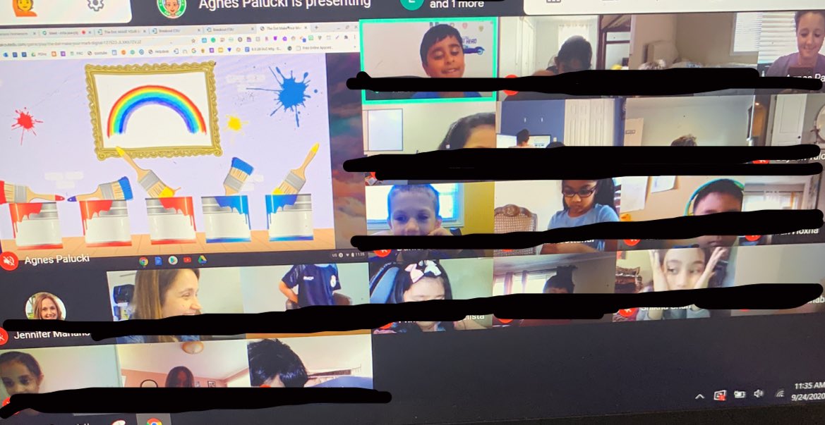 _MsPalucki's tweet photo. Woohoo! 🎉 These first grade rockstars BROKE OUT 🔐 in their first digital @breakoutEDU! I had a blast co-facilitating with @MsMarianoMelzer &amp; seeing all the students use the 4Cs 👏🏽 @MelzerMLions They unlocked their creativity &amp; are ready to make their mark! #TheDot https://t.co/MTJ4swgVSb