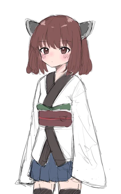 立ち絵ラフ。こんどこそちゃんと完成させて実況つくる 