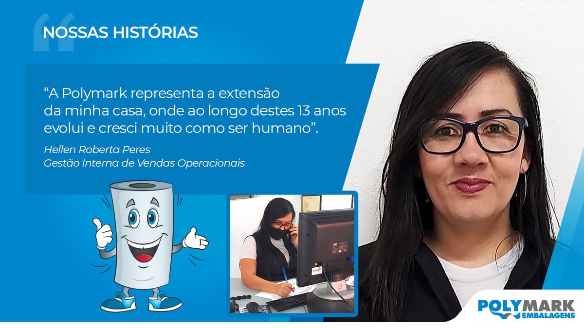 PolymarkE's tweet image. Hellen está no time Polymark há 13 anos, contribuindo para nossos resultados.
#bopp #embalagembopp #filmebopp #embalagem #filmeboppperolado #filmebopptransparente #filmeboppmetalizado #polymark #embalagens #nossashistorias