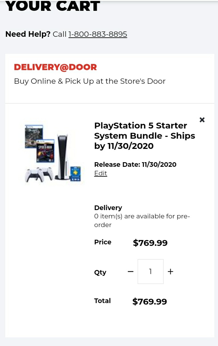 Laboytv's tweet image. #PlayStation5 #gamestop

I had this in my cart. But 800 I cant do...