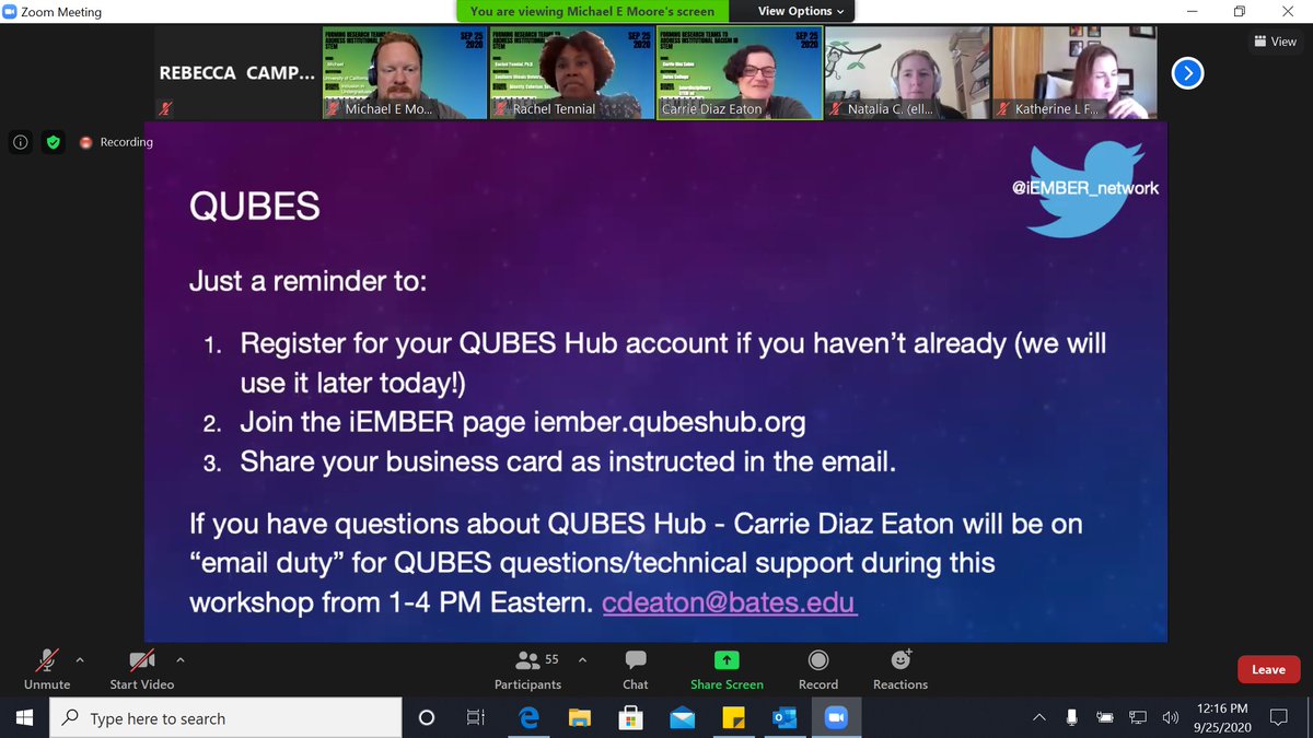 iEMBER_Network's tweet photo. #iEMBER2020, join us on our @qubeshub site to network with other researchers from STEM, social science, bio, anthro, soc, DBER, ed research, and other fields! Thanks @mathprofcarrie for troubleshooting issues with folks looking to join! https://t.co/inEoYM45eD