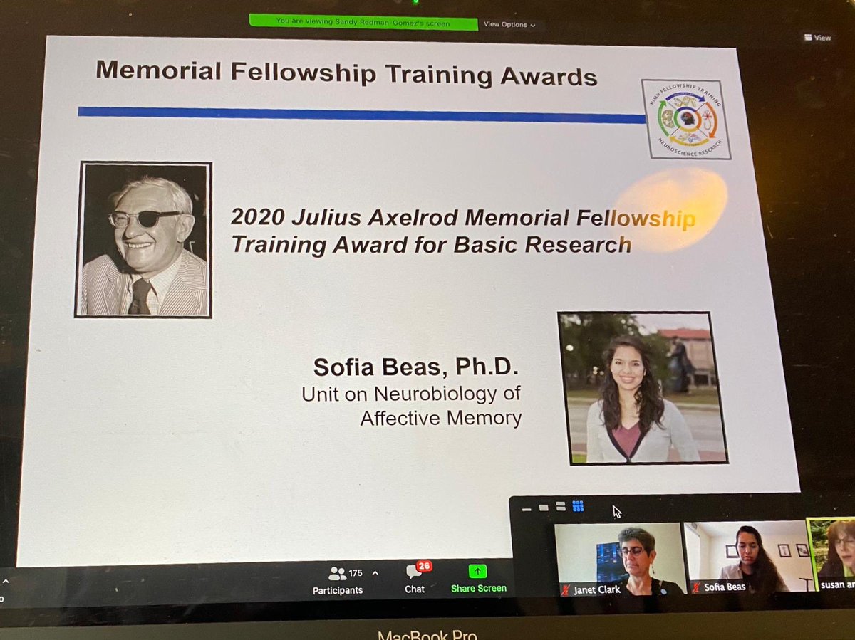 Thank you to the NIMH intramural training office for the great training, supportive environment, and for this great honor! #NIMHTrainingDay #WomenInSTEM #LatinxInStem