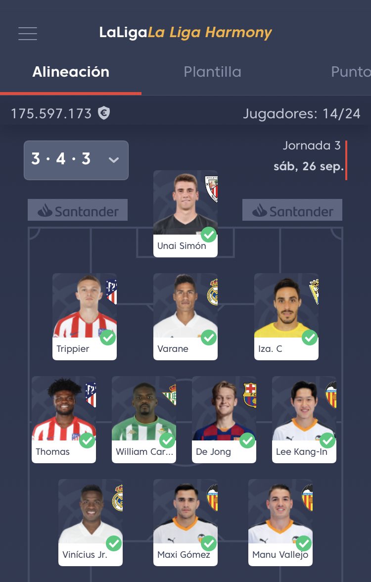 FCAlex9's tweet image. #AlFantasySeJuegaConCarrasco  que opinas para esta jornada. Tengo 30 millones que me recomendarías