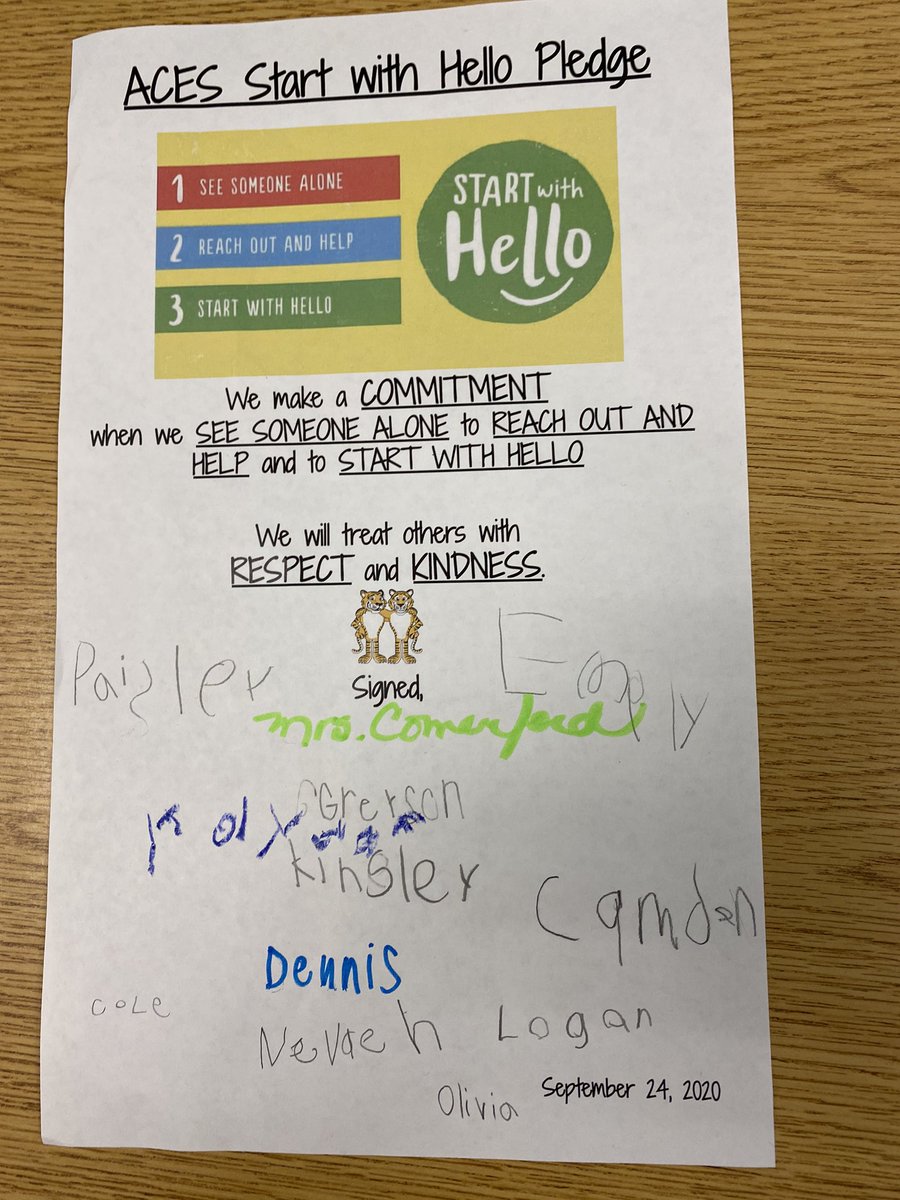ComerfordCathy's tweet photo. Tiger Time. Finding a way to mask up -keep our safe distance -and still do some buddy up start with hello activity and pledge ! #ACESPowerup #StartWithHello @MrsMaryHarrison @cumminsjm @ACES_AP https://t.co/2gVb4isqzU