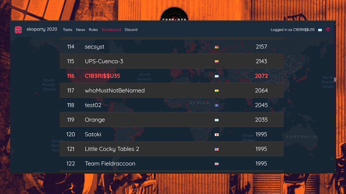 rnhidalgo's tweet image. #ekoparty #eko2020 #mainctf
Metiendole Garra! A ver como termina esto :D