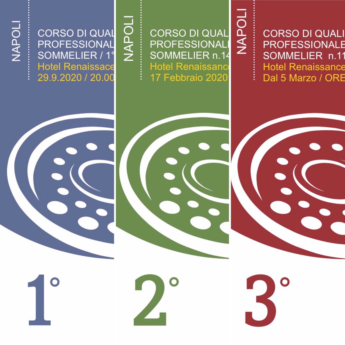 Ripartono i corsi #sommelier #aisnapoli👈 
Primo livello n.164 dal 29 settembre
Secondo livello n.146 dal 6 ottobre
Terzo livello n.118 dal 15 ottobre
#corsisommelier #sommelieraisnapoli