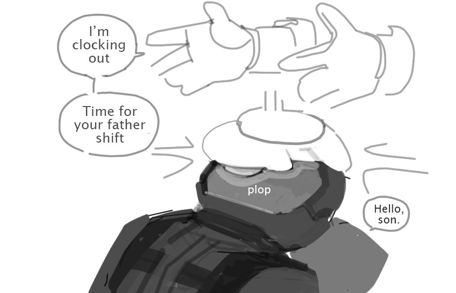 loccorocco_art's tweet image. Dad and Pop and their bean son.