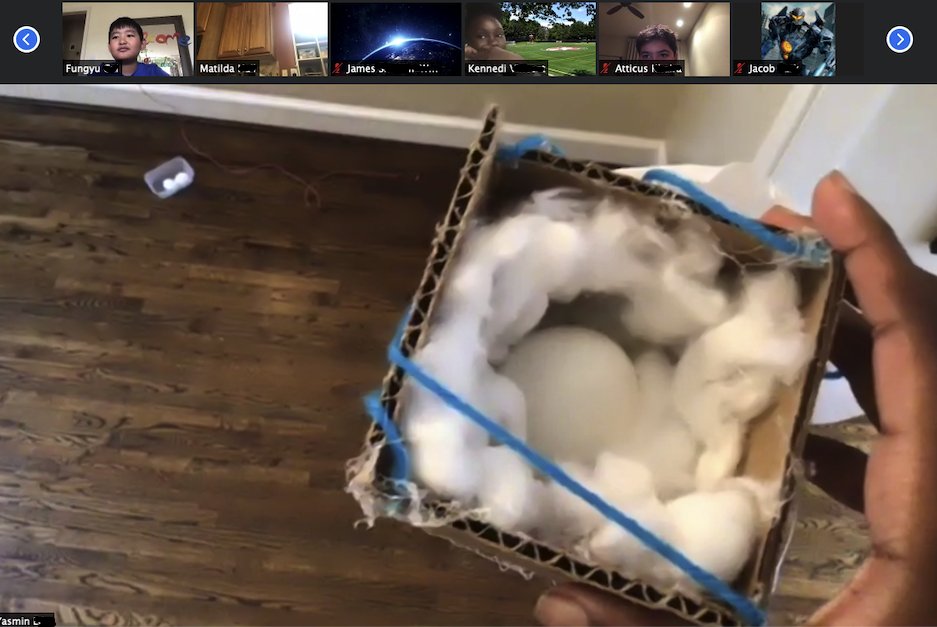 casiocadet's tweet photo. Fifth graders @saes studied chemical changes and completed an egg-streme drop challenge at home.  (Their pun, not mine!) #saeslearns https://t.co/G8xt7DmsvS