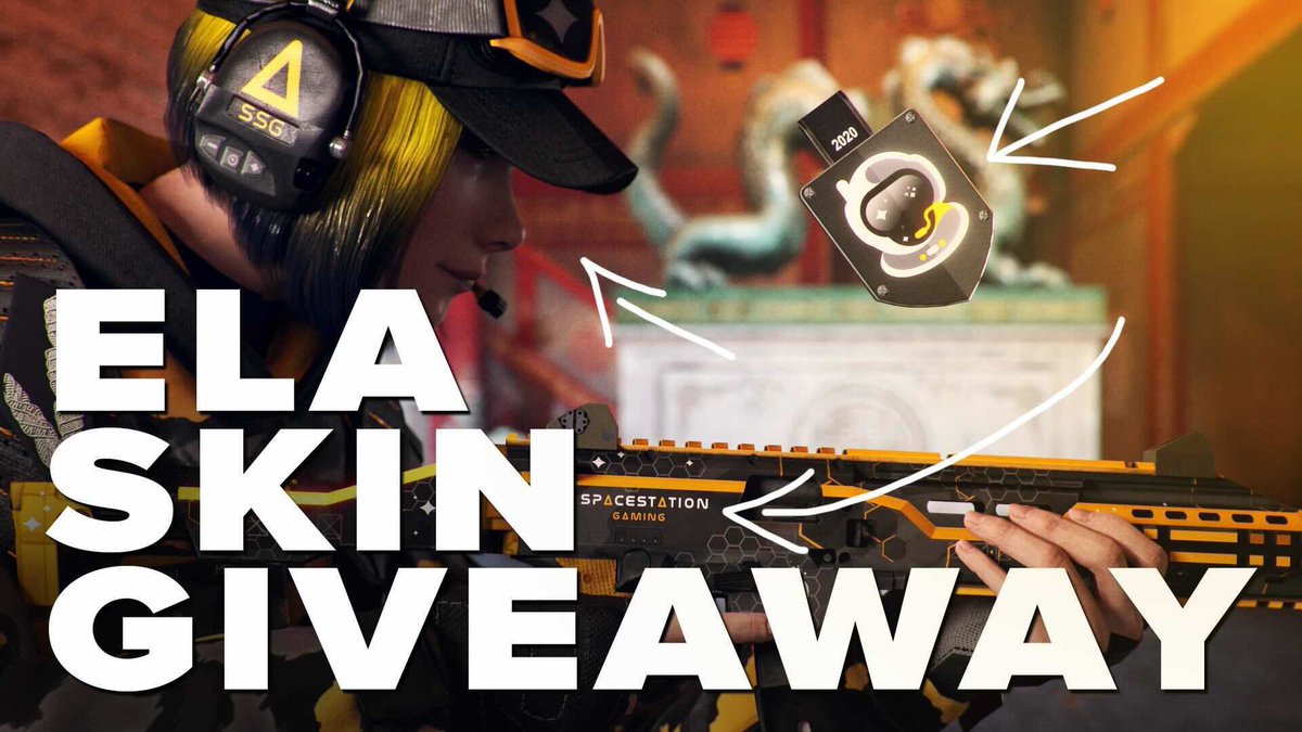 Spacestation's tweet image. Roses are red. Violets are blue. 
We got 10 SSG Ela skins for you!!

Tag your duo below 
Hope their head isn’t hollow. 

Cause in order to win
You have to RT &amp;amp; follow!