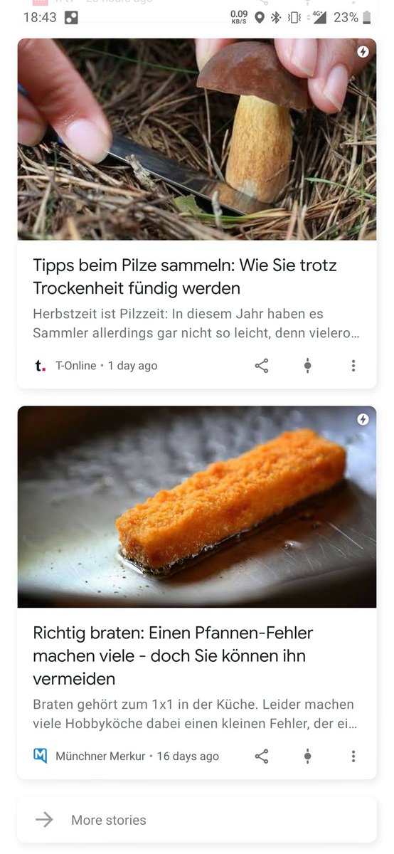 sonmez_xyz's tweet image. Gestern hat meine Cousine davon erzählt, dass sie Pilzesammeln als Hobby für sich entdeckt hat.

Vor 10 Minuten hat mein Neffe gemeckert, dass er gerne Fischstäbchen hätte.

Dies sind neue Vorschläge in meinem #GoogleFeed.

Wie kann man da noch behaupten es wird nicht zugehört?🙄