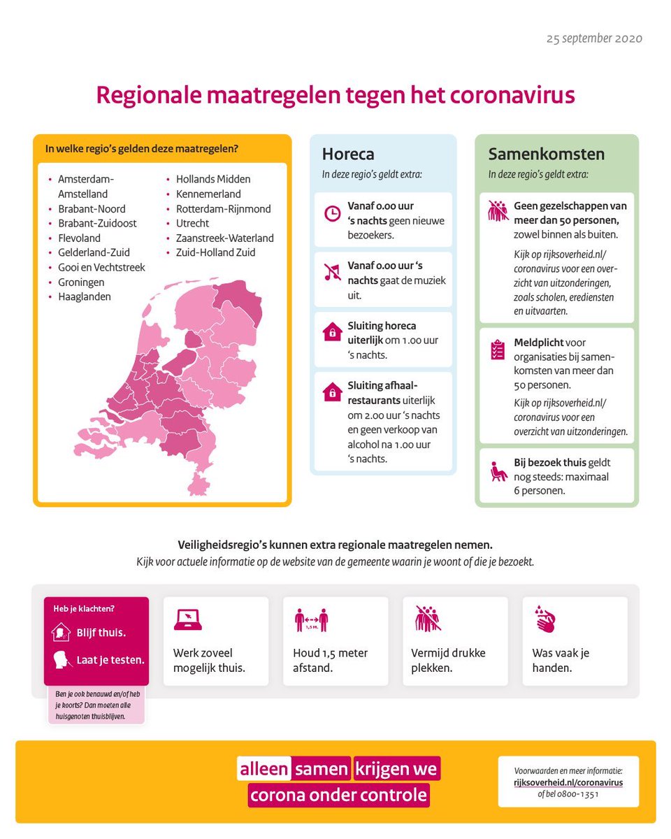 AntonEderveen's tweet image. Ook voor onze regio gaan met ingang van aanstaande zondag 27 september om 18u extra maatregelen gelden om het aantal besmettingen met het #coronavirus in onze regio te verminderen. Kijk voor de extra maatregelen en meer informatie op onze website: bit.ly/2yflXWz