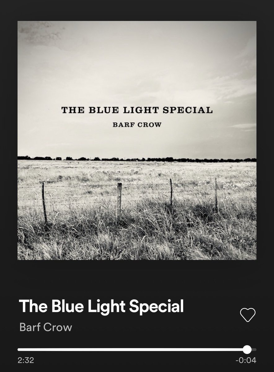 barf_crow's tweet photo. My new single “The Blue Light Special” is out. Share it with your favorite denim jacket wearing songwriters. #barfcrow https://t.co/3U637XTDCa