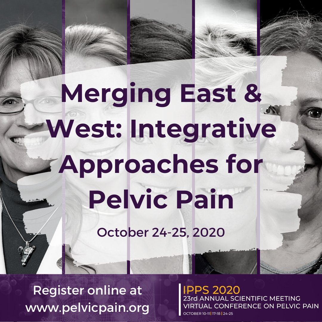PelvicPainOrg's tweet photo. Learn about the integrative approaches to pelvic pain with @KWitzeman, Ann Marie Chiasson, @DrHelenCoons, Lise Alschuler & Cynthia Aspromonte during the Post-Conference of the #IPPS2020 Virtual Meeting: https://t.co/b0cxub6Qw8 #pelvicpain #chronicpain https://t.co/KFCn3XJsgF