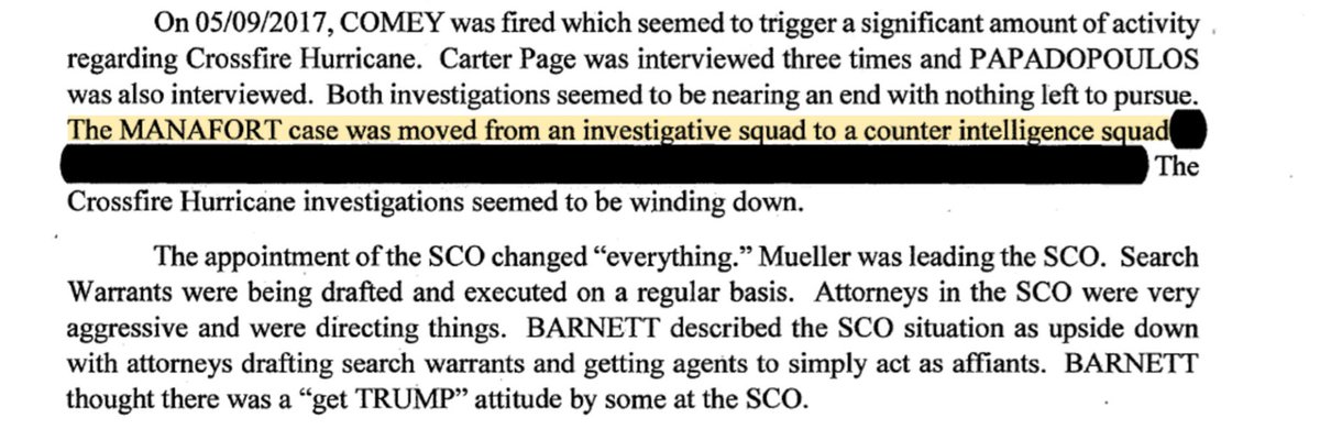 Manafort case went "to a counterintelligence squad." That means:A) contra to what  @nytmike suggested (he can't assert it), CI was pursued B) this CI probe never accused Kilimnik of being a Russian spy, only undefined "ties." I'd trust that over the Senate Intel Committee.