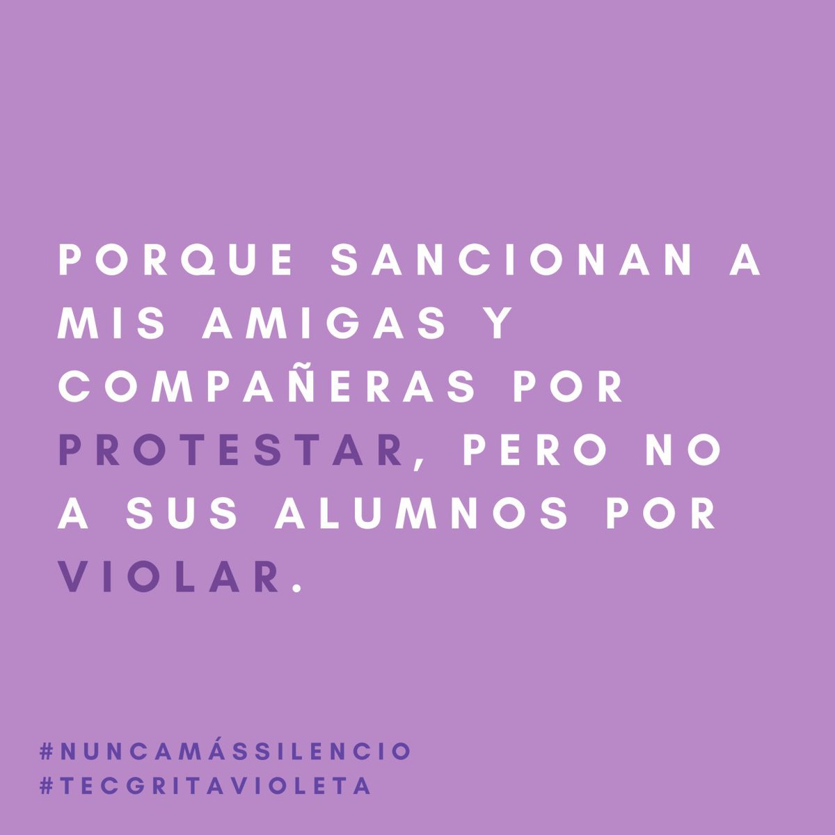 ojos_de_medusa's tweet photo. 3/3
#TecGritaVioleta
#FactorTec
#eneltectambienpasa
#nuncamassilencio
@TecdeMonterrey
@TECcampusMTY
@gritovioleta https://t.co/2lcpKDlxcT