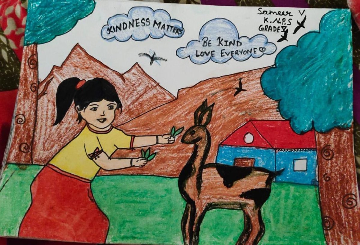 Kindness is what you are.Amazing poster made by sameer of gradeV <a href="/sdgchoupal/">@sdgchoupal #CollectiveSDGAction</a> <a href="/SDGaction/">UN SDG Action Campaign</a>     <a href="/edu_sdg/">SDGEduChoupal @sdgchoupal</a> #Act4sdg #TurnItAround #ForPeopleForPlanet <a href="/UNESCO_MGIEP/">unesco_mgiep</a> @unhabitatyouth <a href="/RiseUp4SDGs/">SDG's : The Rising</a> tThanks  <a href="/pkdhillon08/">ParamjeetKaurDhillon</a> mam   <a href="/shardapullabha2/">sharda pullabhatla</a>  <a href="/kiranpathak96/">Kiranpathak</a> <a href="/harpreetmehta23/">Harpreet Mehta</a>