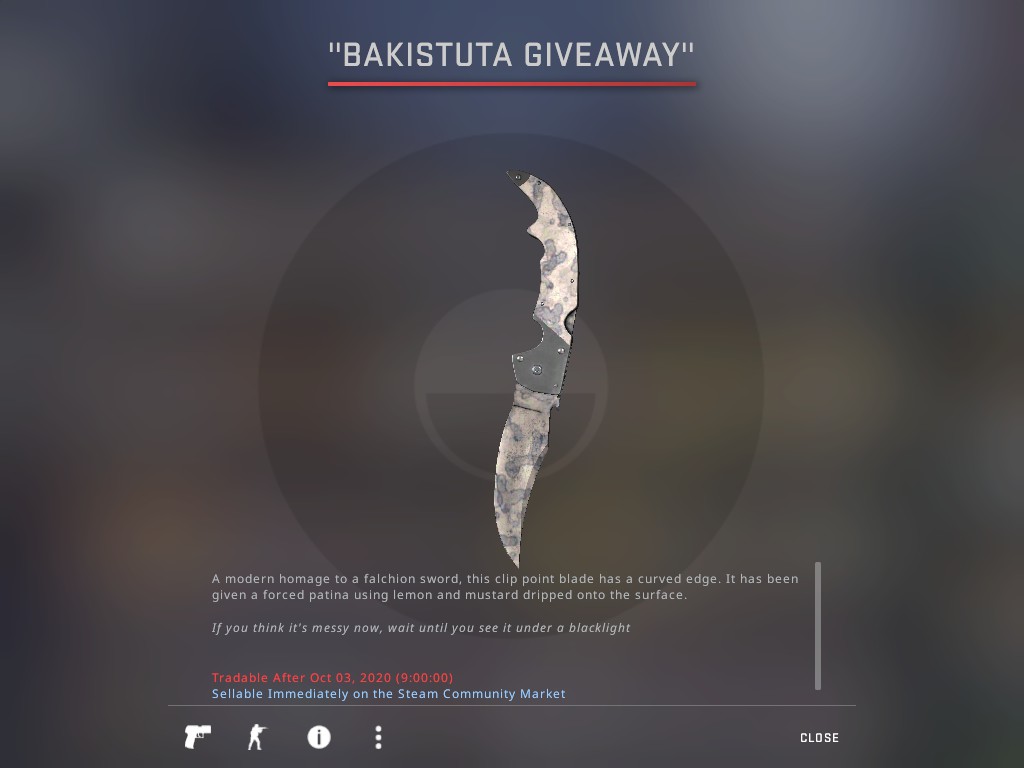 iambakistuta's tweet photo. As promised, knife giveaway on 2k followers.

Falchion Knife Stained (FT)

To participate in this giveaway :

- Follow my profile
- Like &amp; RT this tweet
- Tag 2 friends

Winner will be announced in 10 days. GOOD LUCK!!!

(if @tigrinjo_ wins this, i will jump from building) https://t.co/WZoyG6HQ6k