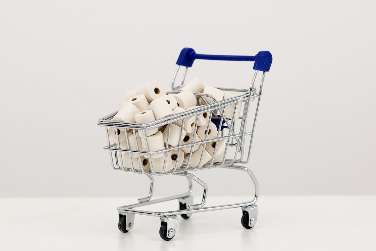 ParadiseWrks's tweet photo. Today's Multiples is 'A Nation Of Shoppers' by @Richartpoorart.
These miniature shopping trolleys are stacked with hand-painted and sculpted porcelain toilet rolls. π§»π§»
Available to buy on our #Multiplesshop from 9 Oct as a part of #OPENONLINE2020 π
https://t.co/iacEhVn8MK https://t.co/sr5InBUXMf
