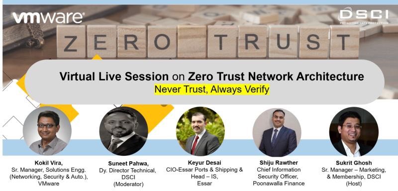 keydesai's tweet photo. It was indeed a pleasure sharing my #thoughts and #learnings during the online #PanelDiscussion around the hot topic #zerotrust Network Architecture #ZTNA hosted by @DSCI_Connect 
@ramavshree @Essar 
#NeverTrustAlwaysVerify #cybersecurity  #cio  #ciso #itleadership #datasecurity https://t.co/SyxqVQuPB9
