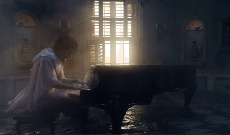 Falling In the MV , L is represented everywhere, he is the fish painted in the piano, he is on the walls as that shade of blue (and bc he owns the word Walls) he is the sun entering the sad and dark room...