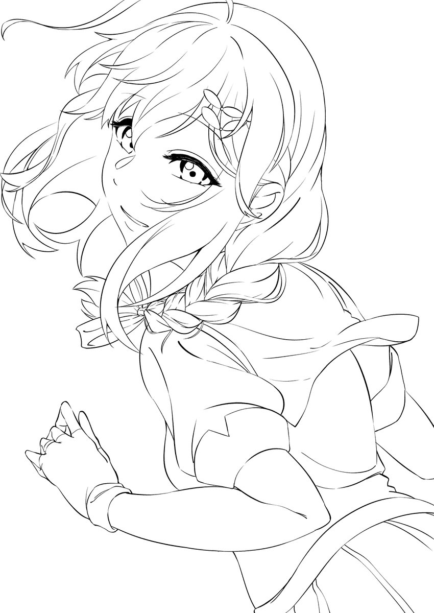 落書きしたらいい感じだったので線画に起こした 