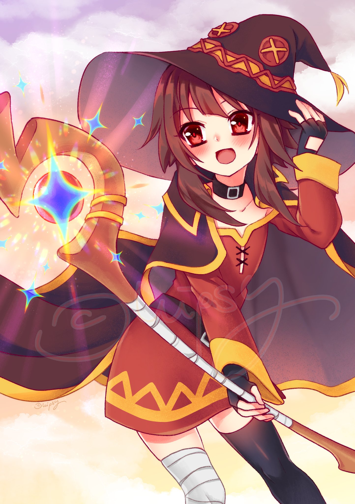 チプシー On Twitter Explooooosion Patreon Print For September Join My Postcard Club Tier Before 31st To Receive This Print In The Mail Megumin Konosuba Clipstudiopaint Artistontwitter Meguminfanart この素晴らしい世界に祝福を このすば