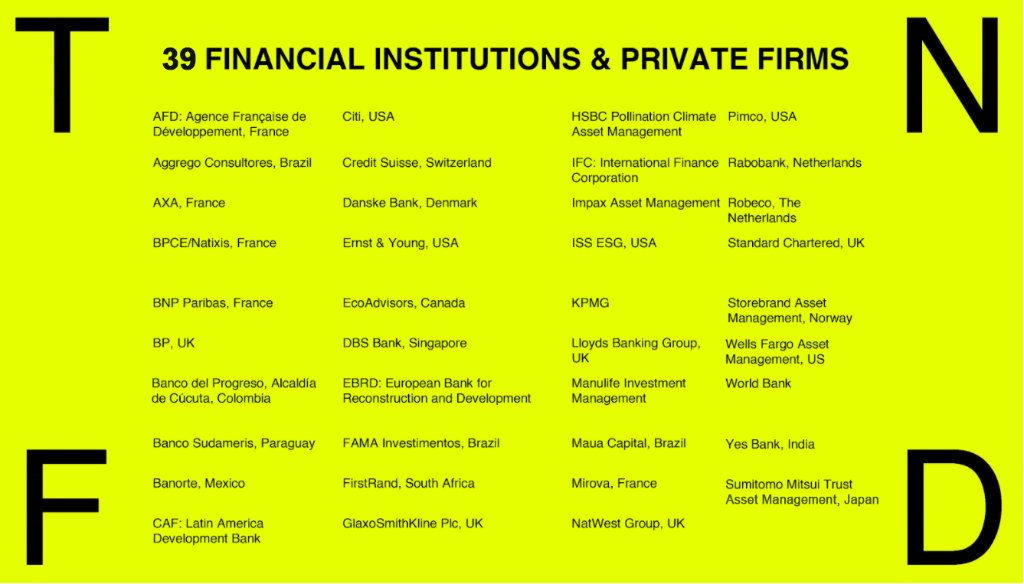 #Citi has joined the new #TNFD Informal Working Group along with our financial institution peers, think tanks &amp; governments to establish a Task Force on Nature-related Financial Disclosures. Learn more about the initiative here: on.citi/2RVq9BA
