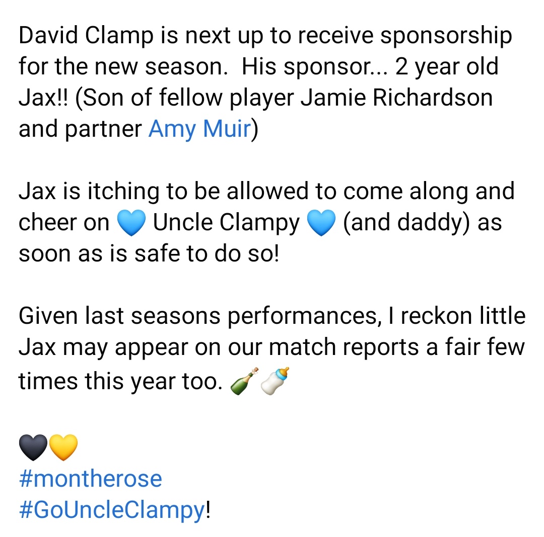 Player Sponsorship

David Clamp
Sponsored by Jax

🟡⚫